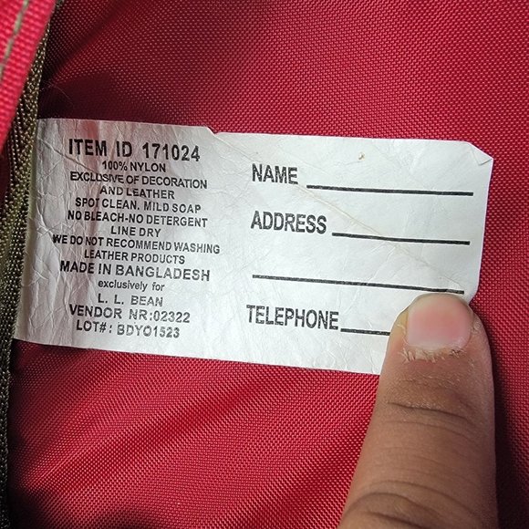 LL Bean Deluxe Book Pack 32L Nylon Backpack Red School Casual Outdoors - Picture 7 of 10